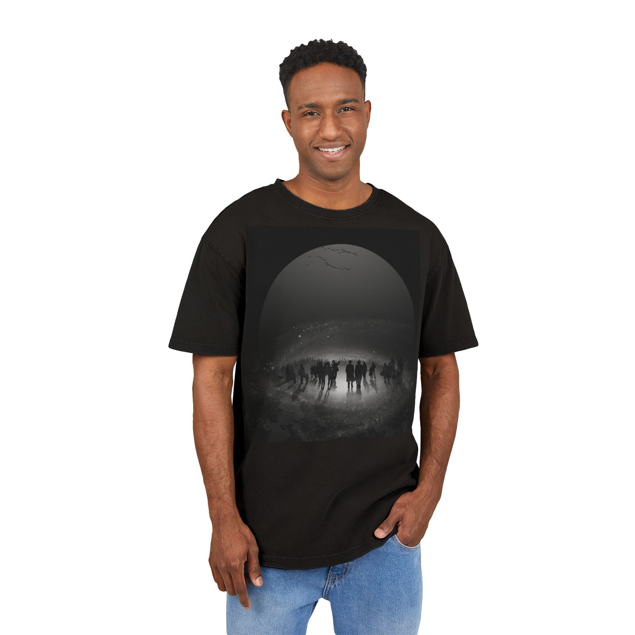 Herren Acid Washed Heavy Oversize T-Shirt EWIGE HOFFNUNG — OFFENBARUNG 21,4