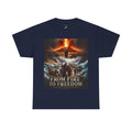 Unisex „From Fire to Freedom“ Moses Grafik T-Shirt – Faith Over Fear Biblisches T-Shirt