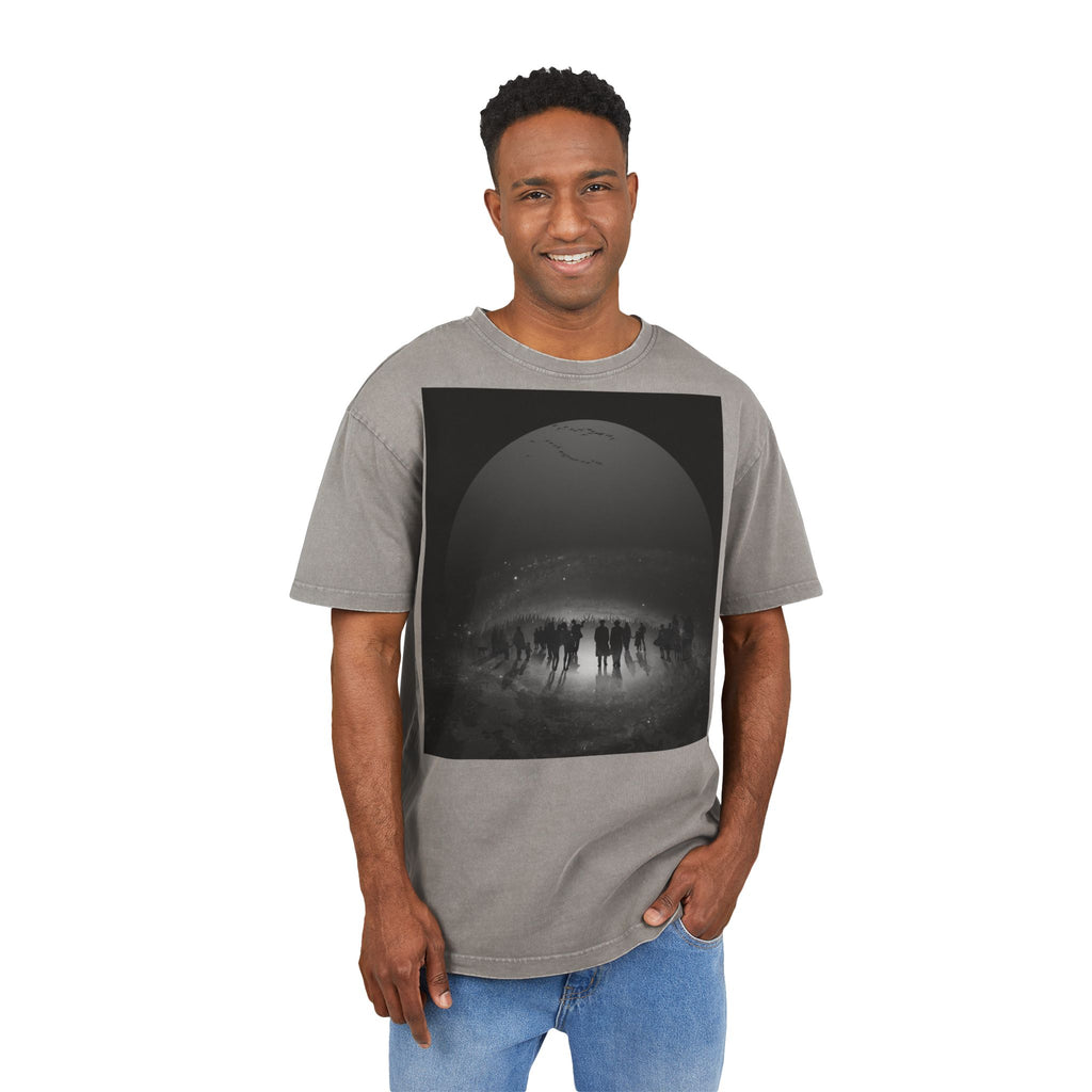 Herren Acid Washed Heavy Oversize T-Shirt EWIGE HOFFNUNG — OFFENBARUNG 21,4
