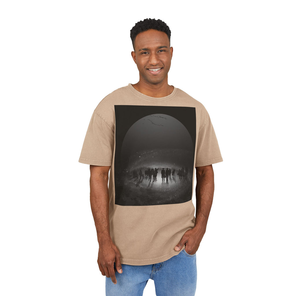 Herren Acid Washed Heavy Oversize T-Shirt EWIGE HOFFNUNG — OFFENBARUNG 21,4